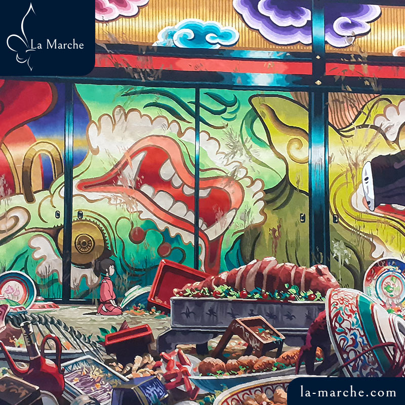 Tapisserie Voyage inspirée du chef-d’œuvre animé Le Voyage de Chihiro de Hayao Miyazaki