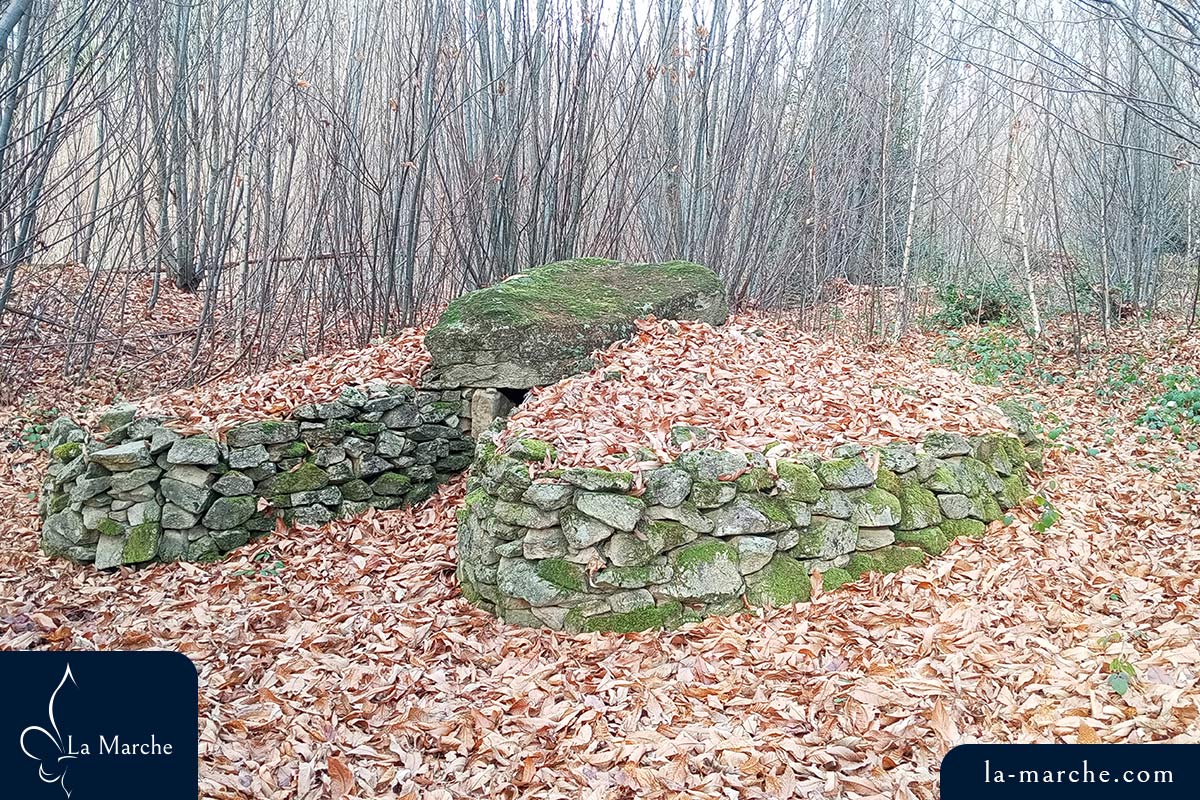 Dolmen dans son tumulus